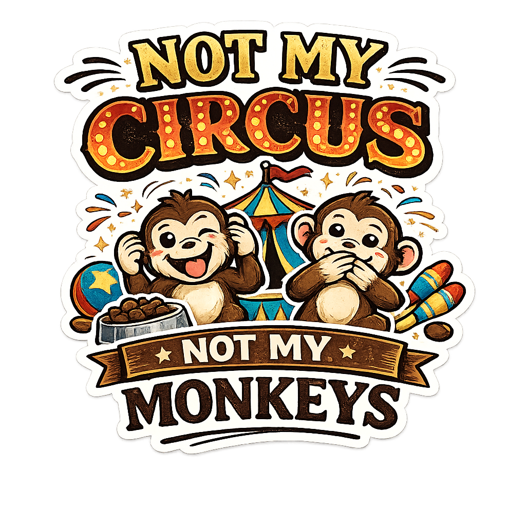 Not My Circus, Not My Monkeys Sticker