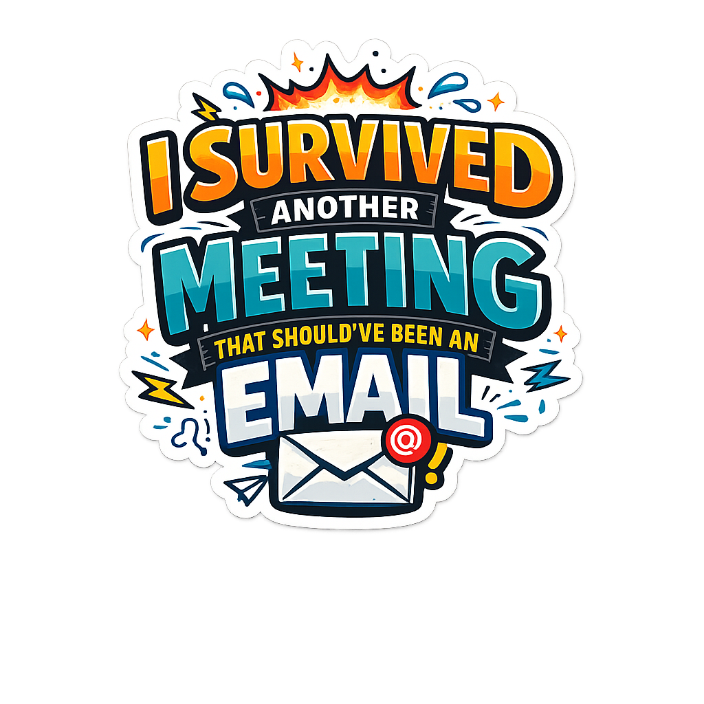 I Survived Another Meeting That Should've Been an Email Sticker