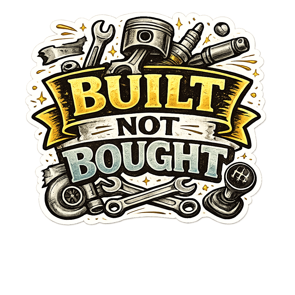 Built Not Bought Sticker