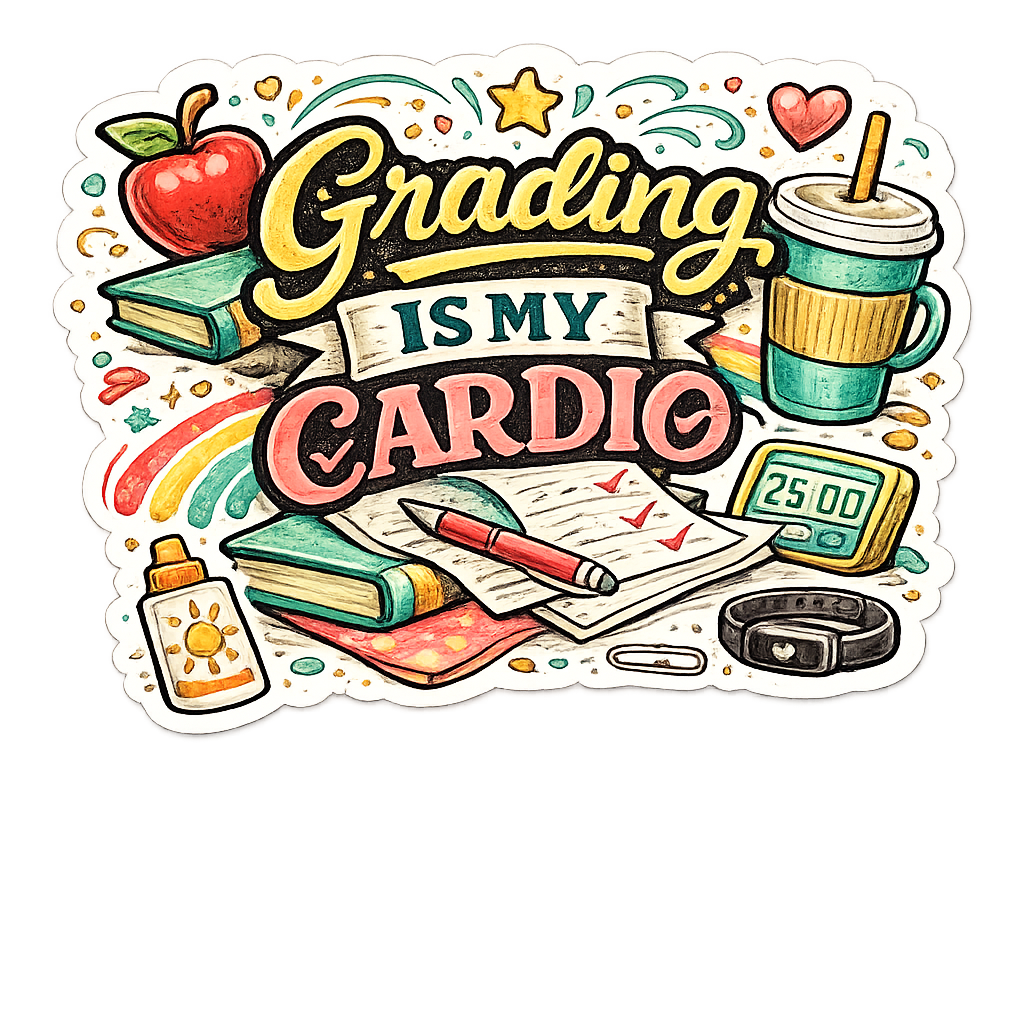 Grading Is My Cardio Sticker