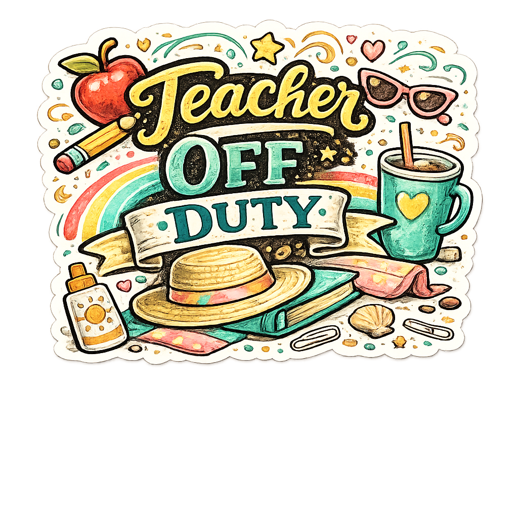 Teacher Off Duty Sticker