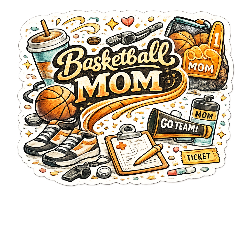Basketball Mom Sticker