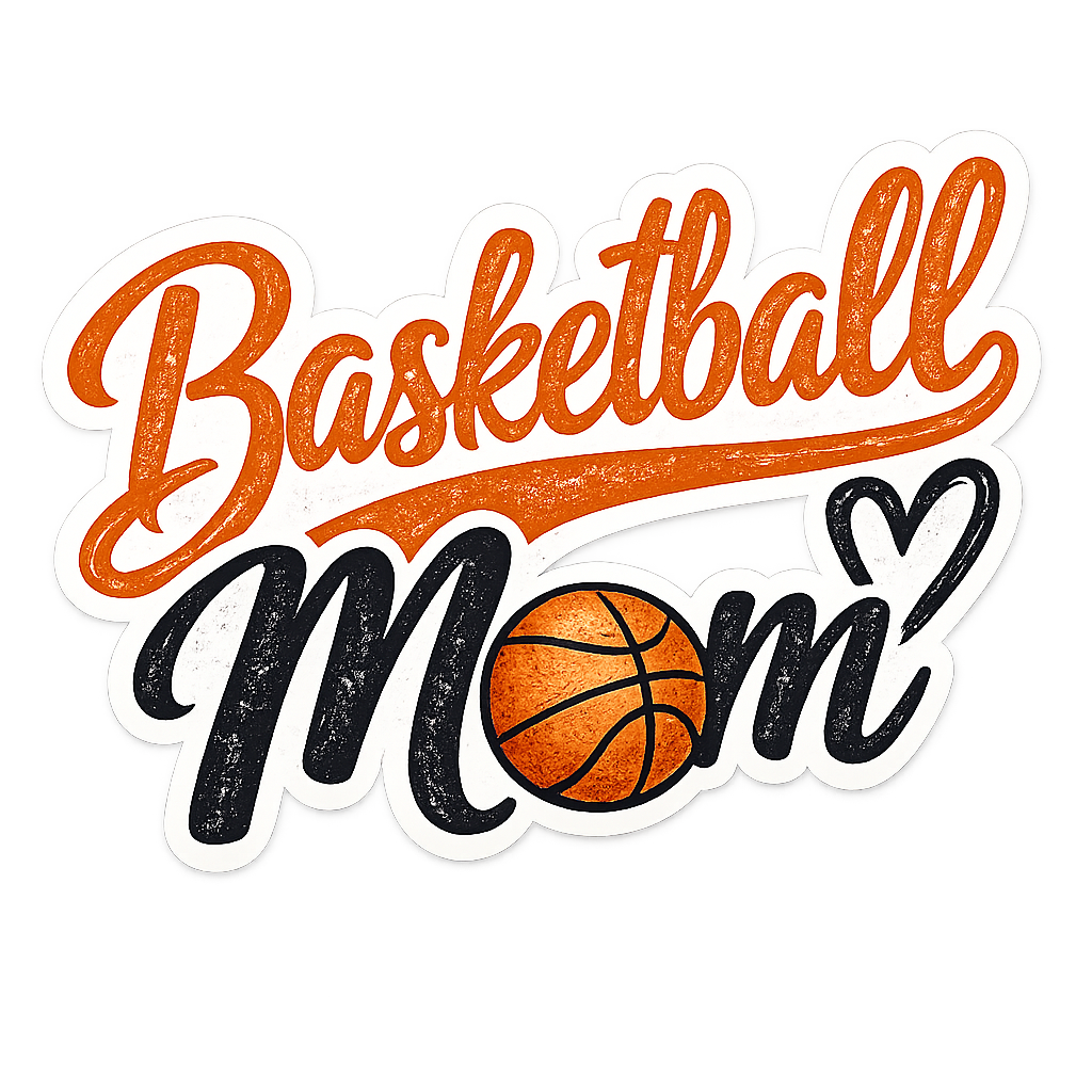 Basketball Mom Script Sticker
