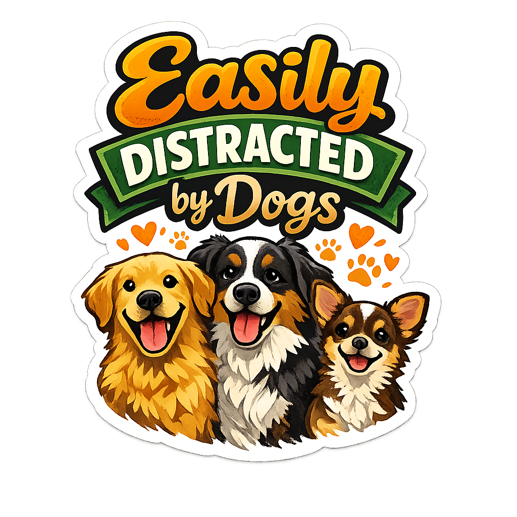Easily Distracted by Dogs Sticker