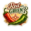 Red or Green? New Mexico Chile Sticker