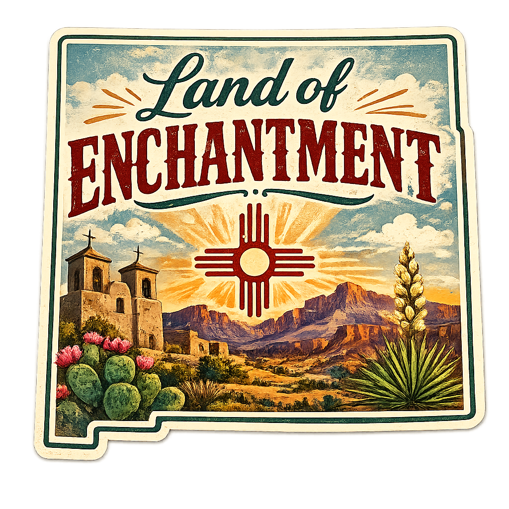 Land of Enchantment New Mexico State Sticker