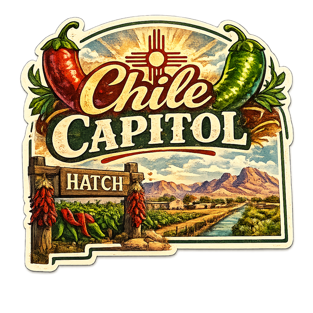 Hatch Chile Capitol New Mexico Sticker