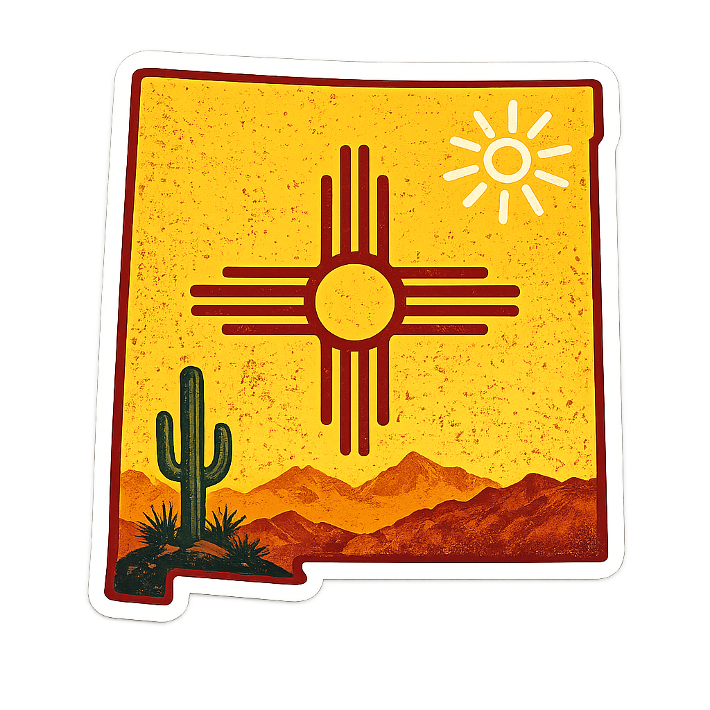 New Mexico Zia Desert State Sticker