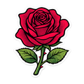 Red Rose Sticker